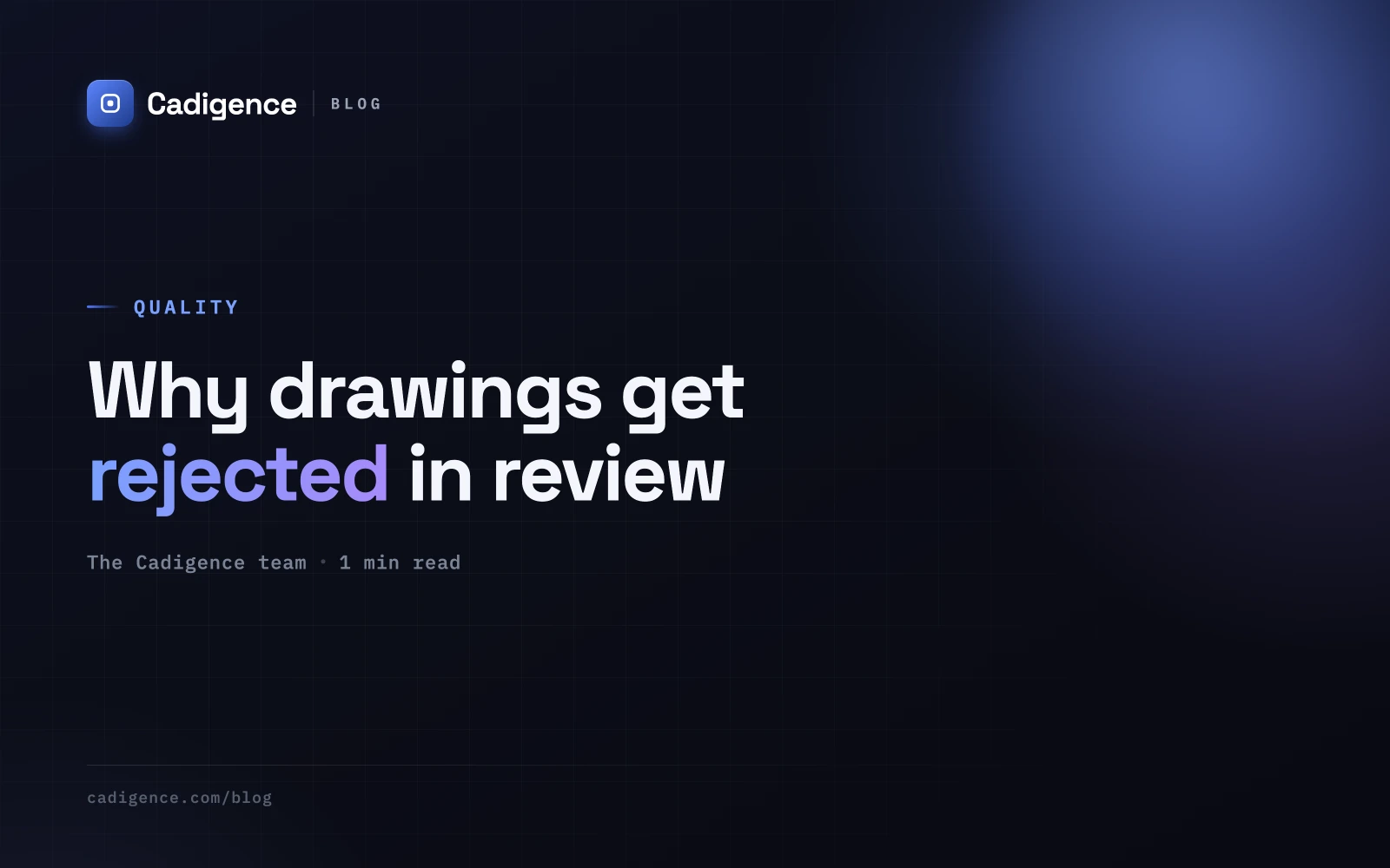 Why drawings get rejected in review