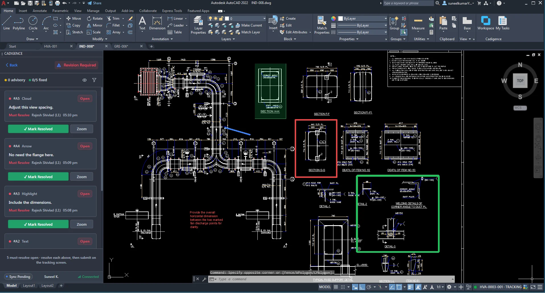 The Cadigence plugin running inside AutoCAD